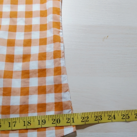 J.CREW white burnt orange plaid long sleeve button down shirt - Picture 3 of 10